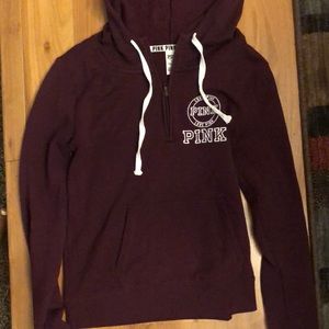 Pink quarter zip sweater